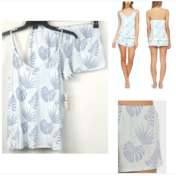 Flora by Flora Nikrooz Valerie Lightweight Cami & Shorts Pajama Set Gray Large - Picture 2 of 6